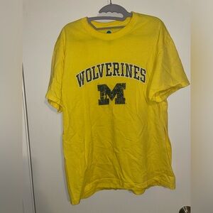 NCAA Bright Yellow T-Shirt Wolverines michigan